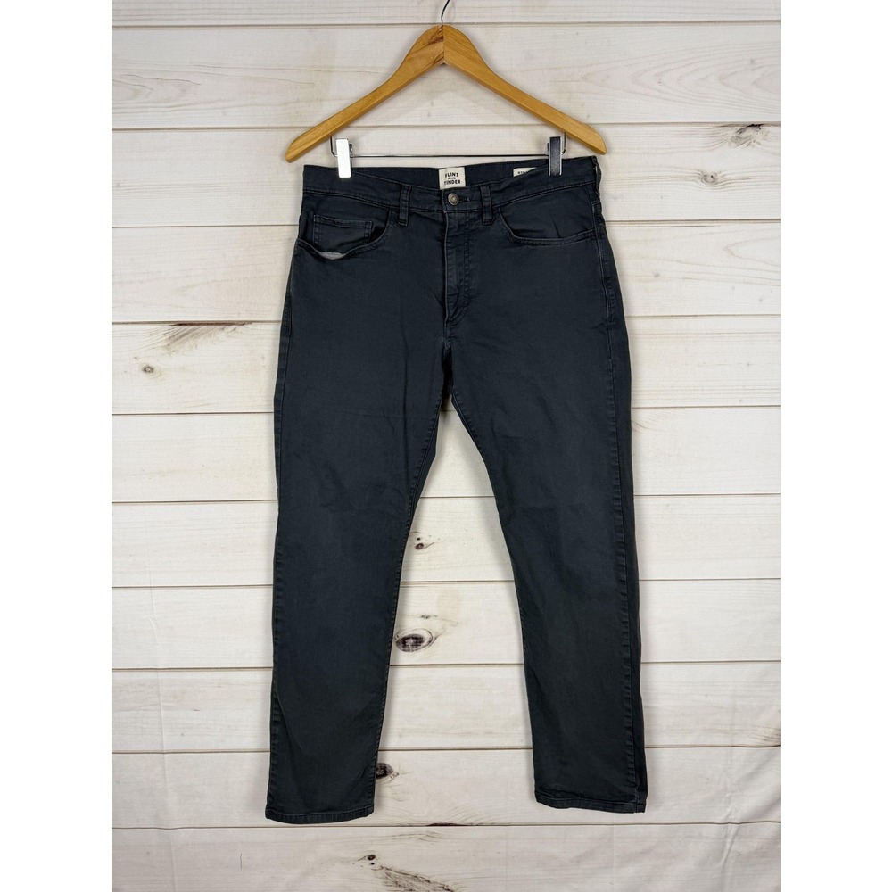 Flint And Tinder Pants Mens 30x30 Gray Chino Straight Fit Casual 5 Pocket